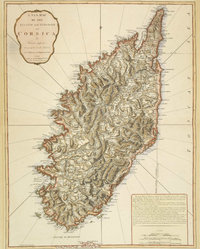 JEFFERYS Thomas A New Map of the Island and Kingdom of Corsica by Thomas Jefferys Londres 1794