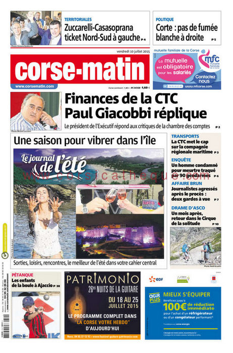 corse hebdo rencontres
