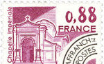 Timbre La Poste Ajaccio la chapelle impériale (0,88 franc)