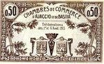 Billet des chambres de commerce d'Ajaccio et de Bastia (50 centimes 1915)