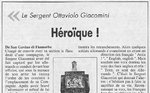 Giacomini Ottaviolo : héroïque ! (Héros de la guerre 14-18)