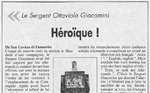 Giacomini Ottaviolo : héroïque ! (Héros de la guerre 14-18)