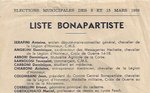 Liste Bonapartiste des élections municipales de 1959