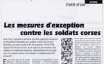 Mesures d'exception contre les soldats corses