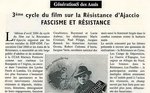 Film sur la Résistance d'Ajaccio: troisième cycle