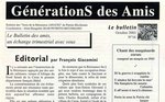 Journal GénérationS des amis n°16 (octobre 2003)