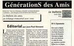 Journal GénérationS des amis n°6 (avril 2001)