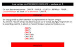 Conjugaisons des verbes du premier groupe (verbes en À)