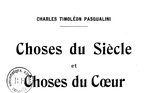 Les choses du siècle et choses du cœur