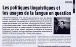 Les politiques linguistiques par Romain Colonna
