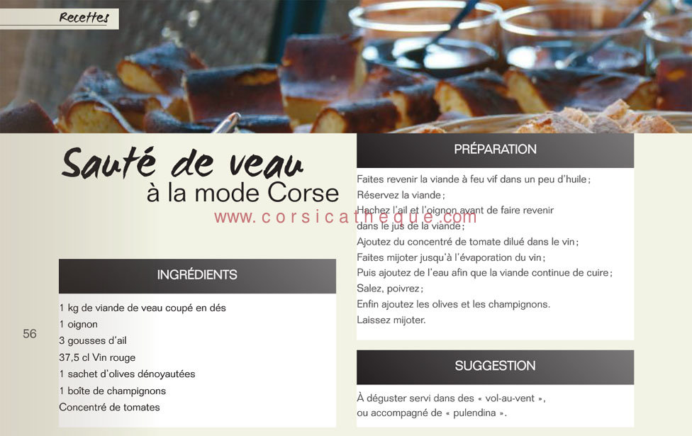 Sauté de veau à la mode corse