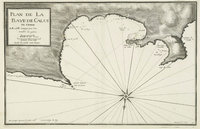 AYROUARD J Plan de la Baye de Calvi en Corse Marseille 1732 1746