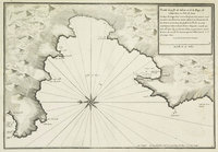 AYROUARD J Plan du golfe de talane et de la Baye de campe moro en l'isle de Corse Marseille 1732 1746