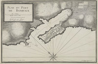 AYROUARD J Plan du Port de Boniface en Corse Marseille 1732 1746