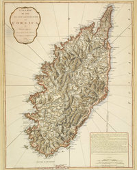 JEFFERYS Thomas A New Map of the Island and Kingdom of Corsica by Thomas Jefferys Londres 1794