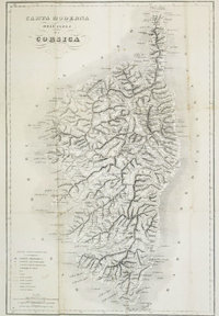 MAINA G  STANGHI V Carta moderna dell'isola di Corsica Florence 1844