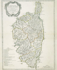 ROBERT DE VAUGONDY G Carte Nouvelle de l'Isle de Corse Par ordre de M le Maréchal de Maillebois Paris 1768