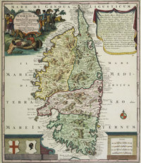 SEUTTER M Insula Corsica olim Regni Titulo insignis Nuremberg 1730