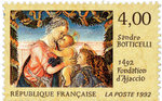 Timbre La Poste 1492 Fondation d'Ajaccio (4 francs) 1992