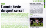 Année faste pour le sport corse (2012)