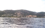 Rive nord du golfe d'Ajaccio au crépuscule, vue de la mer